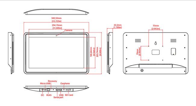 Signage Touch Screen Specification.pdf Touch Screen Meeting Room Digital Signage 13.3 Inch RK3288 Ultra Light