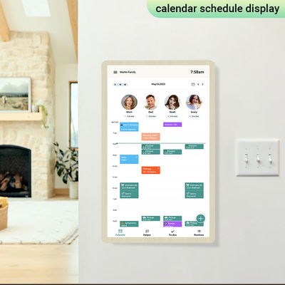 Uitra-narrow Frame Digital Family Wall Calendar , Online Monthly Digital Family Planner