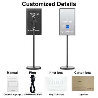 ELC SW2495T 24 Inch 1920*1080 250cdm2 10-Point in Cell Touch Vertical Digital Signage Display Laptops Pos Tablet Sales Kiosks