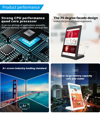 L-Shaped Android Touchscreen 10.1'' RK3568  Quad core cortex A55  Vertical Digital Signage for restaurants menu screen