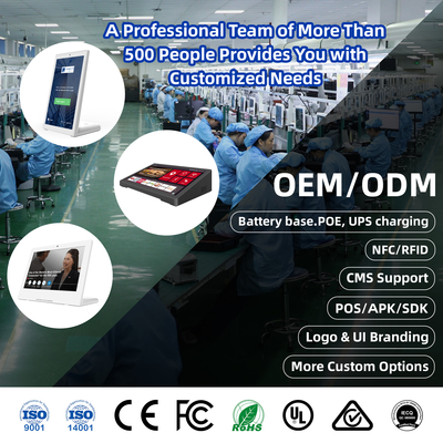 L-Shaped Android Touchscreen 10.1'' RK3568  Quad core cortex A55  Vertical Digital Signage for restaurants menu screen