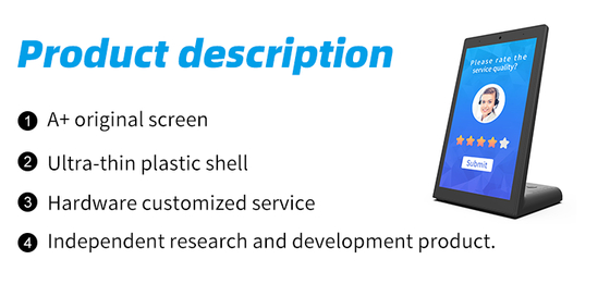 L Shape Capacitive Touch Screen Customer Feedback Evaluator Restaurant Bank Ordering RJ45 NFC POS Desktop Android Tablet