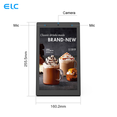 L Shape Capacitive 10 Inch Android Tablet Touch Screen Menu Display POE RJ45 NFC Camera