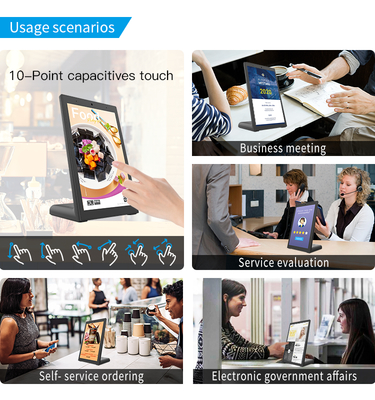 L Shape Capacitive 10 Inch Android Tablet Touch Screen Menu Display POE RJ45 NFC Camera