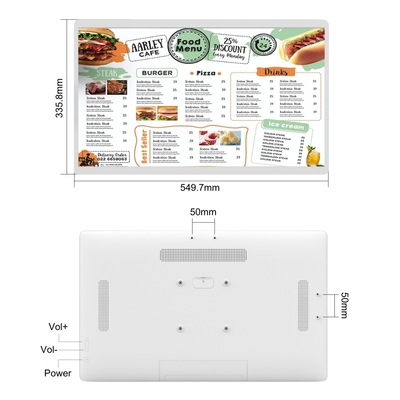 Touch Screen Restaurant Pos System Kiosk 24 Inch Desktop Tablet Portable Monitor Screen Smart Android 13 TV Display Tablette PC