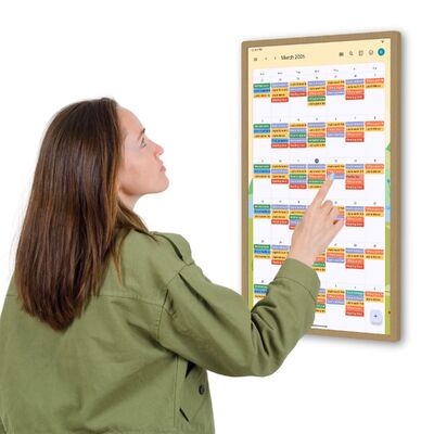 Uitra-narrow Frame Digital Family Wall Calendar , Online Monthly Digital Family Planner