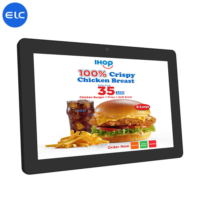 Black Wall Mount Android Tablet , Wall Mount Android Tablet Poe Ultra Thin