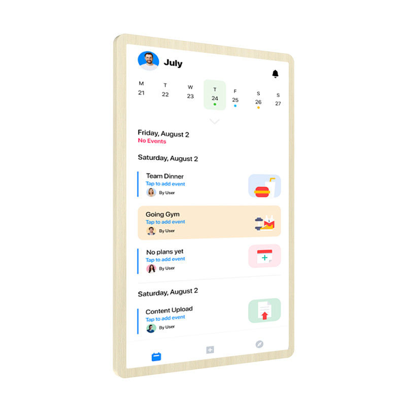 Uitra-narrow Frame Digital Family Wall Calendar , Online Monthly Digital Family Planner
