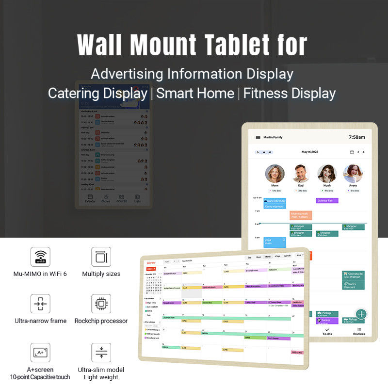 21 Inch Incell Digital Wall Calendar Touch Screen Smart Calendar Wall