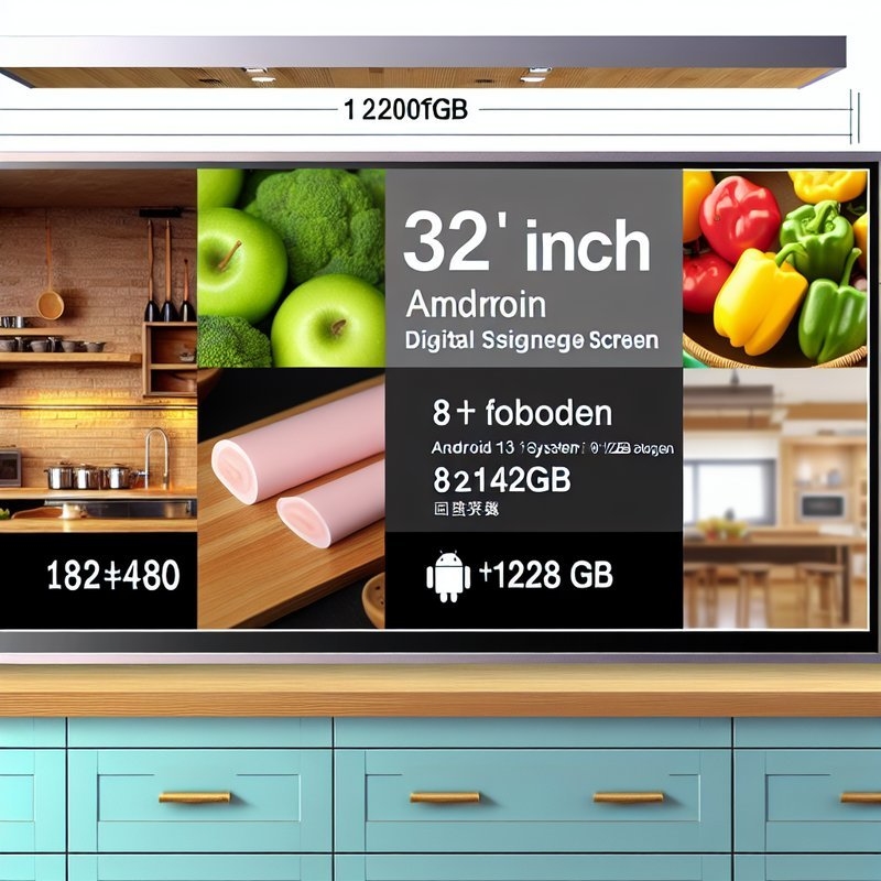 24 32 Inch 8+128gb Android 13 1920*1080 24 Inch Digital Signage Display Kitchen Display Screen Kitchen Display System