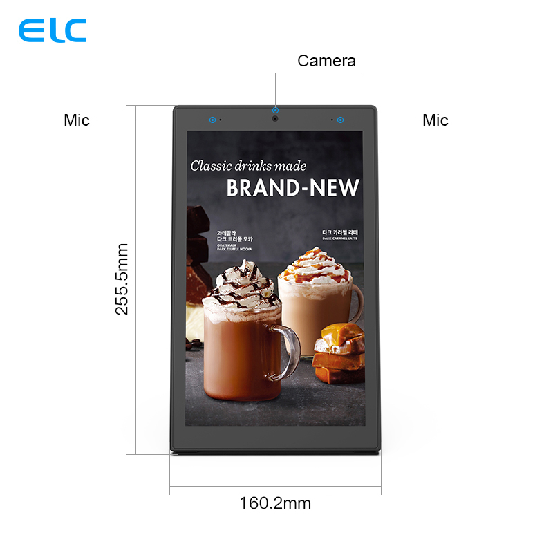 L Shape Capacitive 10 Inch Android Tablet Touch Screen Menu Display POE RJ45 NFC Camera