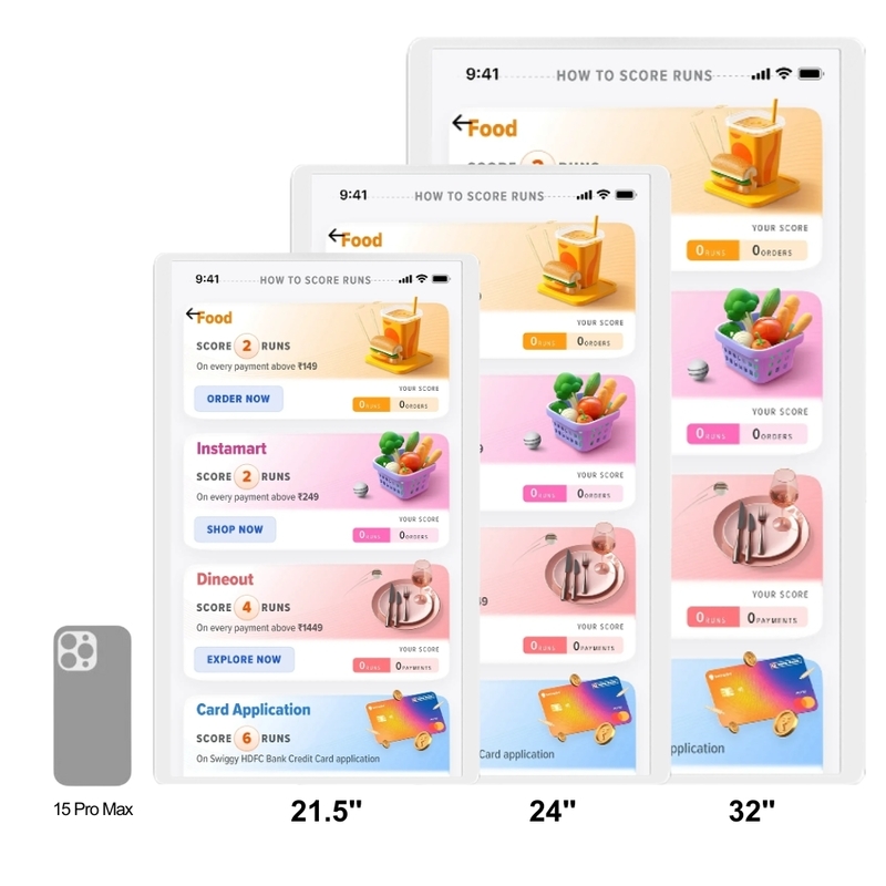 Kitchen Display Screen Kds System  NFC Pos System Kitchen Order Display Monitor Android  13 ELed Menu Management Display Screen KDS