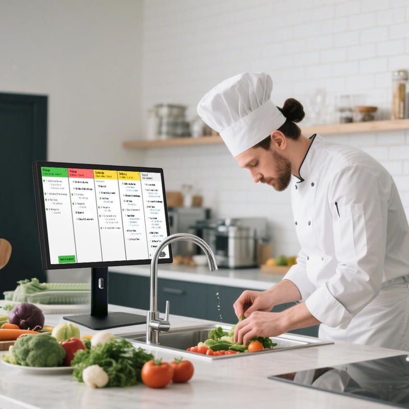 21 Inch Desktop Tablet Kitchen Display Screen Smart Android 11 TV Display Tablette PC Touch Screen Restaurant Pos System Kiosk