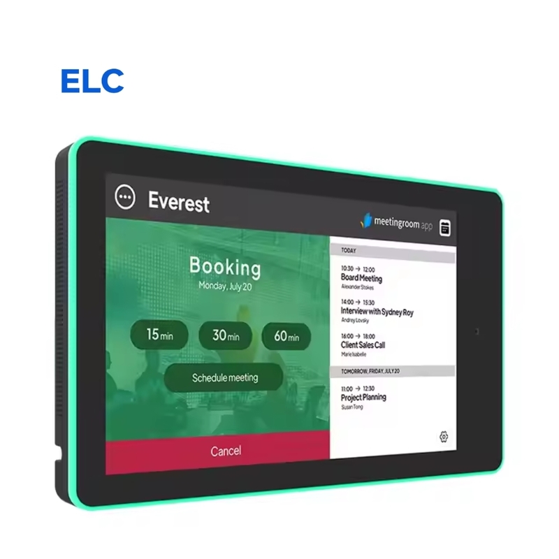10 Inch Wall Mount Android Meeting Tablet with LED Light Bar