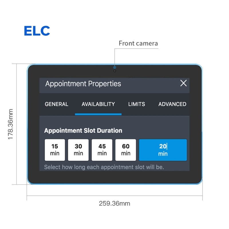 10.1 Inch Android Meeting Room Tablet with POE and LED Light Bar