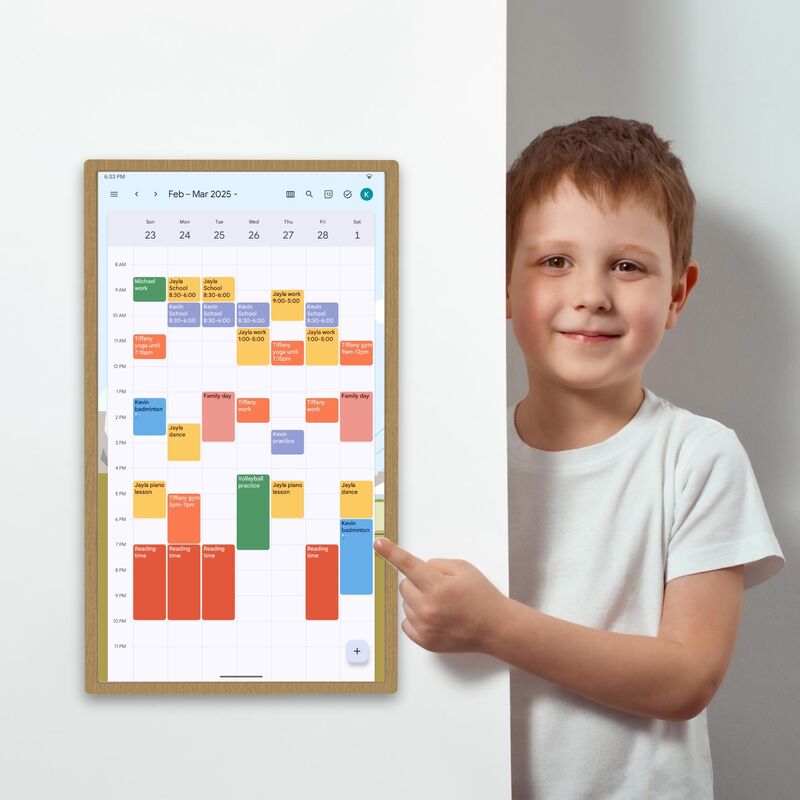 ELC New design calendar checklist display RK3576 android 13 smart touch screen calender smart calendar family