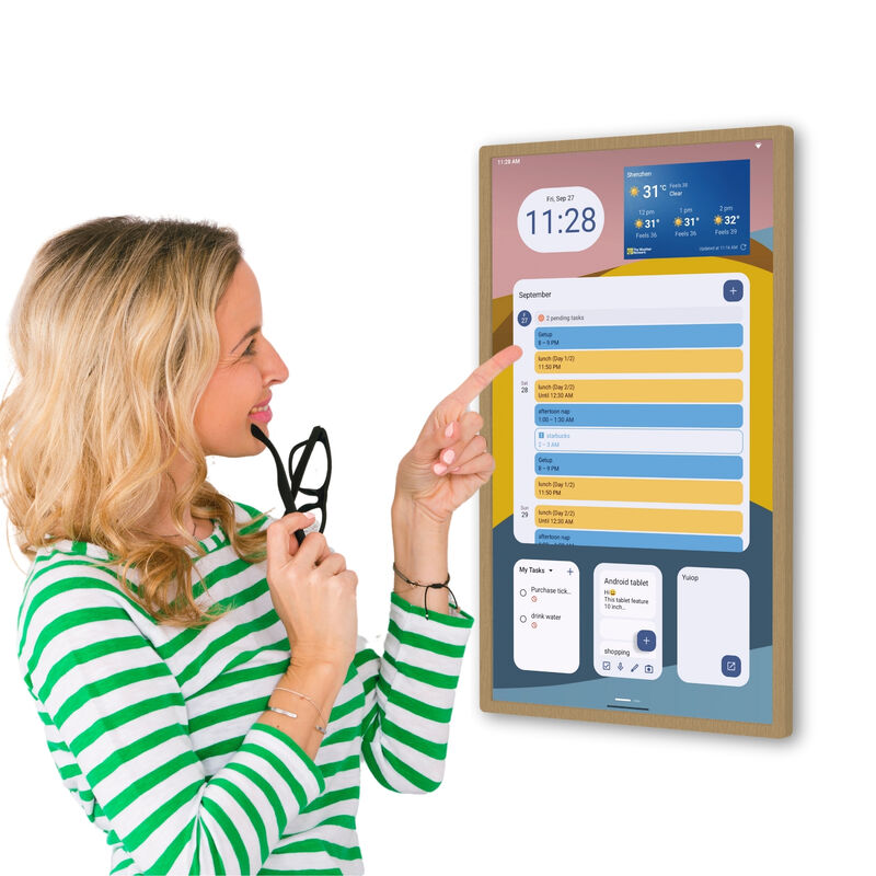 21 Inch Incell 	Android14 Digital Wall Calendar Free Software Touch Screen Smart Calendar Wall Display For Family