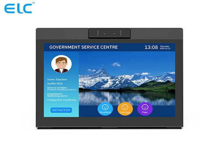 L Shape RK3288 14 Inch Touch Screen Poe Powered Tablet Front Camera for Ordering