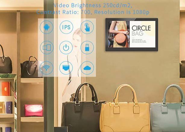 Commercial Grade Wall Mounted Digital Signage Multi Touch With Vesa Hole