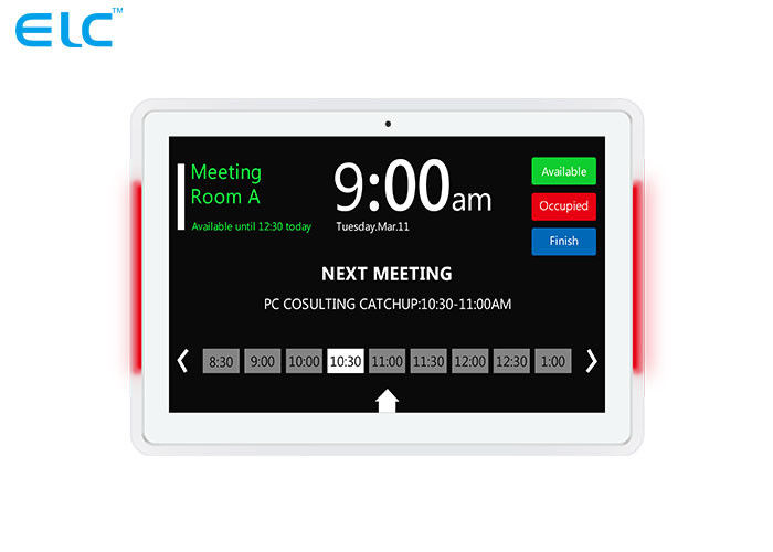 10.1 Inch Meeting Room Digital Signage Touch Screen With LED Light Bar