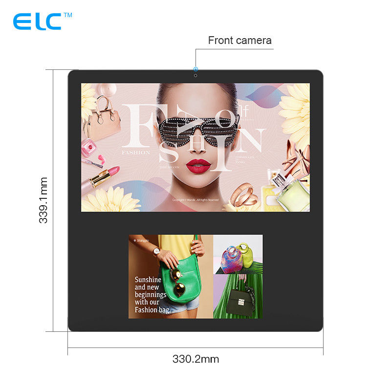 Dual Screen 8 / 13.3 Inch Capacitive Digital Signage Tablet NFC For Shopping Mall