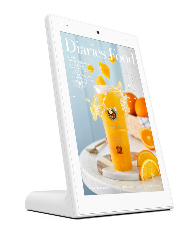 ABS Material Desktop Quad Core Vertical Signage Display With Android 11 System