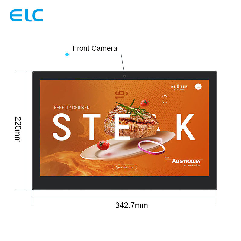 250cd/m2 Digital Restaurant Menu Tablet Android POE VESA WIFI